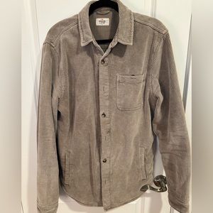 Marine Layer Broken In Corduroy Overshirt in Light Taupe - “Marge” -Medium/Large